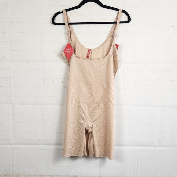 Spanx Shapewear Thinstincts 2.0 Invisible Open-Bust Mid-Thigh Bodysuit 10235R XL - Picture 2 of 14